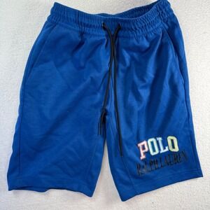 Polo Ralph Lauren Mens Shorts Small Blue Drawstring Logo Athletic Casual Cotton